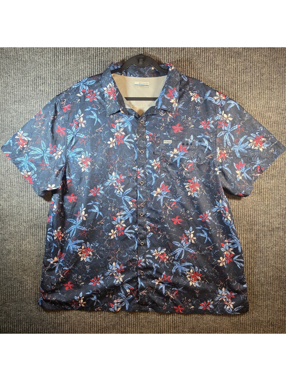 Columbia PFG Men’s XXL Super Bahama Short Sleeve Fishing Shirt Floral Vent